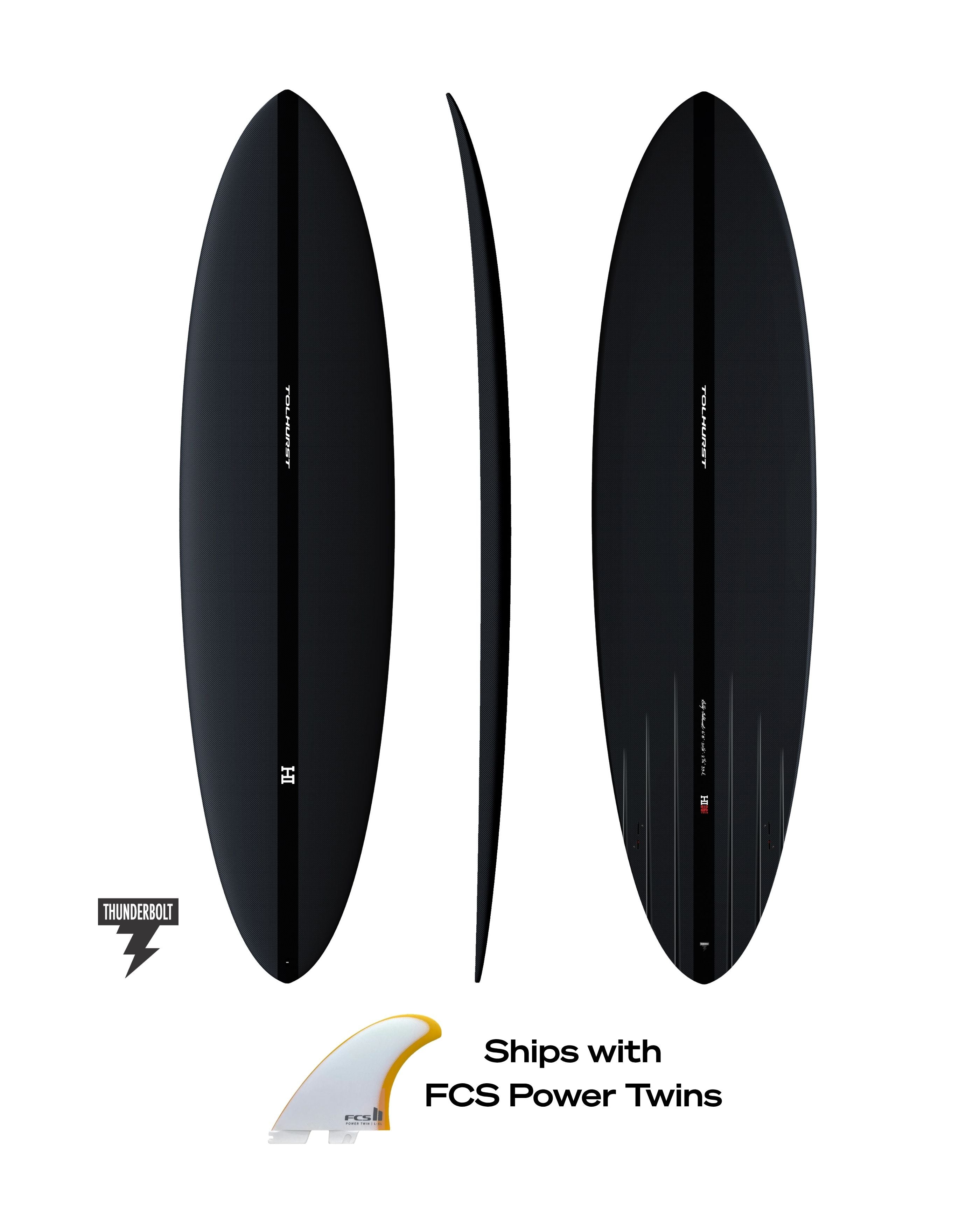 サーフィン・ボディボード Toulhurst HI Twinion Thunderbolt 5'10 サーフィン・ボディボード Toulhurst HI Twinion Thunderbolt 5